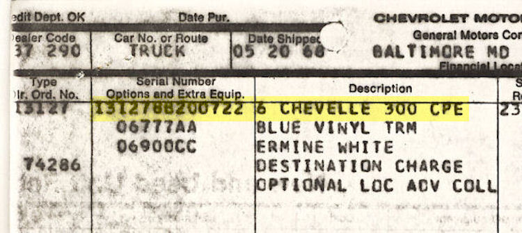 1970 chevelle vin decode