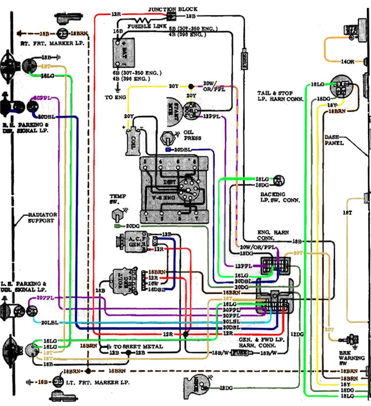 1970 Chevelle Wiring Diagrams